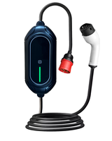 Nouveau chargeur EV portable monophasé 3,5 kW/7 kW, interface GBT/Type1/Type2, sortie réglable 16A, IP54, câble de 5 m