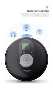 Reproductor de CD personal portátil <span class=keywords><strong>Discman</strong></span> CD/MP3 reproductor de audio de música con transmisor BT 5,4 sistema de refuerzo de graves - Product Image 5