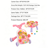 Marche-bébé multifonctionnel avec table d'activités amovible, marche-bébé et table de jeu 2 en 1, jouet éducatif