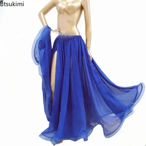 Jupe de danse orientale sexy pour femme, nouvelle collection, longue, fendue sur 2 côtés, pour adultes, costume de performance et d'entraînement, vente en gros - Product Image 2