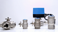 Vannes à boisseau sphérique motorisées Winvall Wra6320 220VAC en acier inoxydable SS304 316, actionnées électriquement, 2 voies, OEM