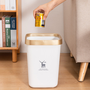 European Style Light Luxury Trash Can <b>Large</b> Size Rectangular Indoor Home Use Living Room Kitchen Bathroom Bedroom Storage <b>Bin</b> - Product Image 3