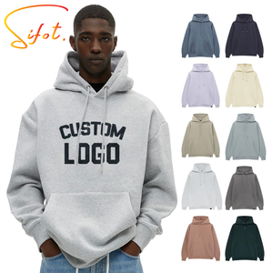 Sifot – Sweat à capuche personnalisé brodé avec impression graphique, en molleton bouclette lourd, écologique, de haute qualité, effet délavé à l'acide – Vente en gros - Product Image 1