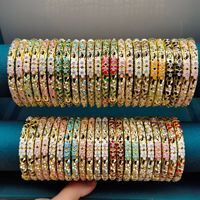 Gelang Logam Berhias Rhinestone Desain Bunga Langit Berbintang Tipis 0.6CM dengan Lapisan Enamel Tetesan Minyak, Hadiah Fashion Unisex