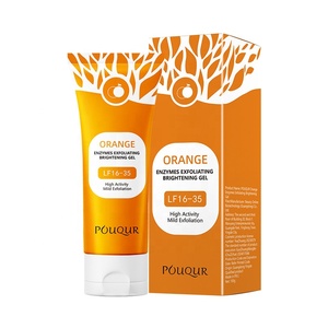 Pouqur 100g cam Enzyme mặt rửa nghệ Lotion dầu vitamin C làm trắng tẩy tế bào chết Gel OEM mặt làm sạch bùn chà dầu - Product Image 1