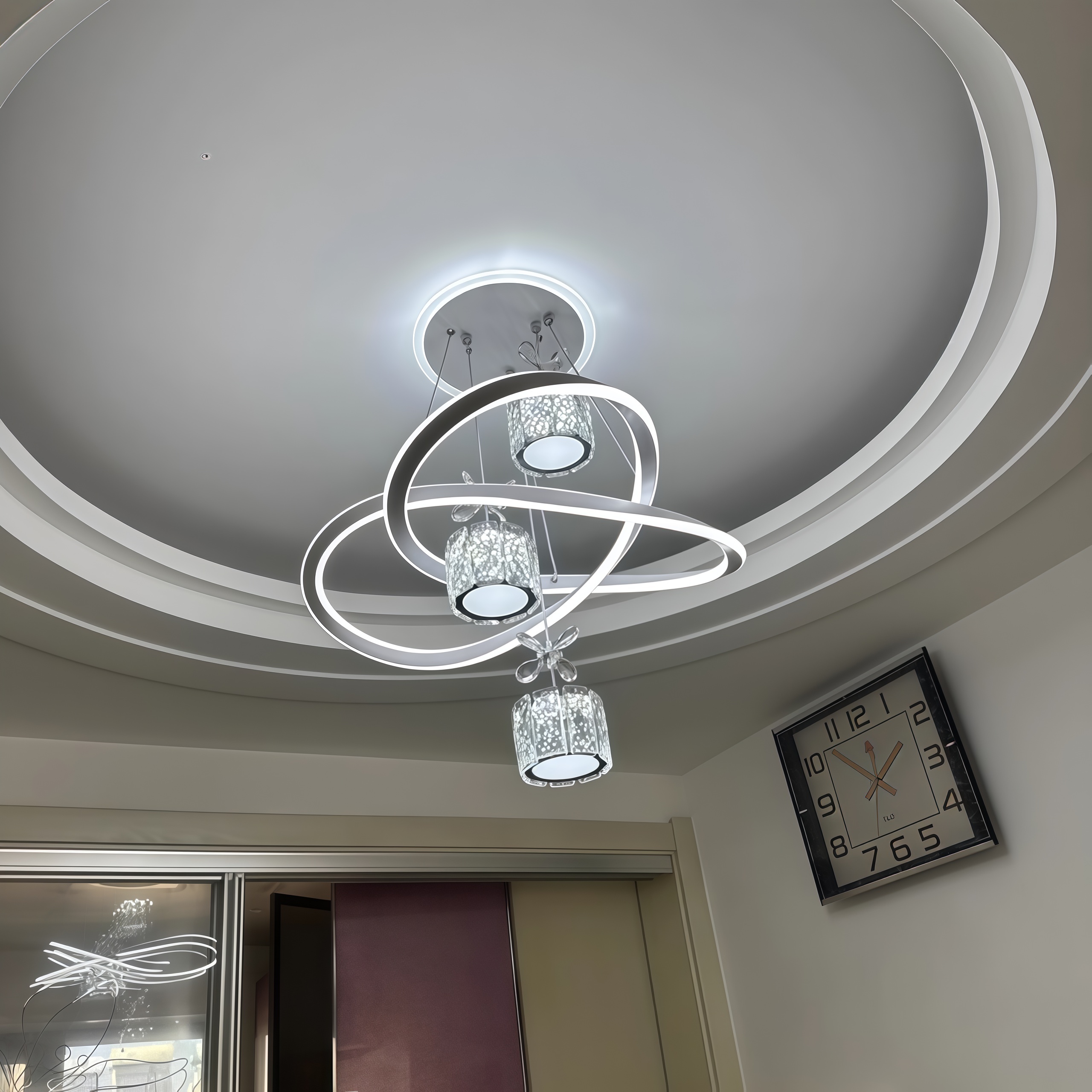 Modern Crystal Light Luxury Remote Chandeliers Home LED Advanced Sense Livingroom Lamp 120W 165-220V 3CCT Pendants Lighting 2026 · image 2
