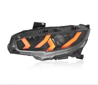 Feux avant projecteurs LED RGB modifiés HXFG pour Civic 10e génération 2016-2021, avec feux de jour DRL et clignotants dynamiques pour Honda
