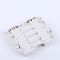 Loquet magnétique double tête en plastique robuste à ouverture par pression pour armoire, blanc/noir, installation facile, pour maison et hôtel