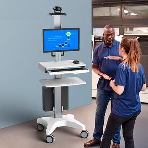 Hospital Mobile <strong>Computer</strong> Cart Medical Monitor Cart Telemedicine Terminals Height Adjustable <strong>Trolley</strong> - Product Image 3