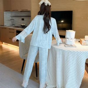2025 New Spring Pajamas Women's Long Sleeve Style Bed and <strong>Breakfast</strong> <strong>Set</strong> - Product Image 2