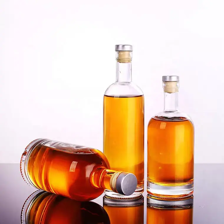 Bottiglia di Gin di vetro 500ml 750ml liquore spirito Vodka bicchiere bottiglia di vino 750ml di vetro bottiglia di olio d'oliva