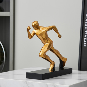Gold Modern Art Runner Model Resin Ornaments Suitable for Office Desk Home Entrance Decoration - Product Image 1