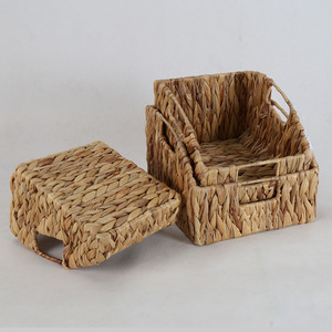 <span class=keywords><strong>Wicker</strong></span> giỏ Snack tổ chức cho văn phòng, giỏ <span class=keywords><strong>wicker</strong></span> nhỏ có tay cầm, (3 Giỏ trung bình) - Product Image 2