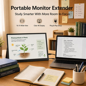 Moniteur Portable Extenseur d'Écran 16 Pouces 3840x2400 60Hz 16:10 avec <span class=keywords><strong>Double</strong></span> USB-C et <span class=keywords><strong>Mini</strong></span> HDMI pour Ordinateur Portable, PC, <span class=keywords><strong>Mac</strong></span>, Téléphone (OEM) - Product Image 3