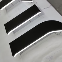 Lettres en métal rétroéclairées YIJIAO, lettres en relief 3D en aluminium pour la publicité
