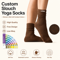 Chaussettes de yoga confortables et antidérapantes pour femmes, avec logo personnalisé OEM de haute qualité, idéales pour le Pilates et l'entraînement printanier