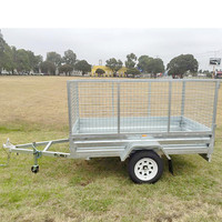 Remorque agricole en acier 6x4' pour tracteur, capacité de charge 750 kg, galvanisée à chaud, sur mesure, OEM, usage industriel