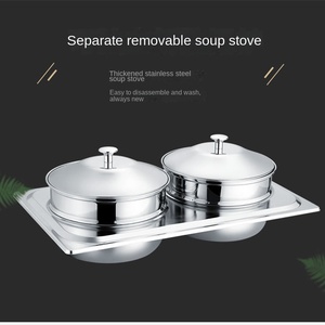 Plato de frotamiento comercial económico para restaurante de hotel, platos para servir de acero inoxidable, equipo de cocina - Product Image 2