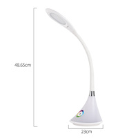 Lampe de bureau LED moderne à intensité variable avec commande tactile, lumière du jour 5000K, connectivité Type-C pour chambre à coucher/salle de lecture