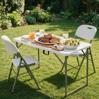 Table pliante rectangulaire en plastique HDPE robuste 120*60*57/65/74cm pour la maison