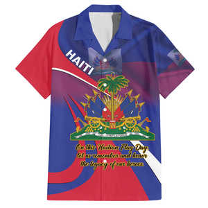 Camisa hawaiana personalizada del Día de la bandera de Haití para que no nos recordemos a nuestros héroes, camisas hawaianas al por mayor a bajo precio para niños - Product Image 1