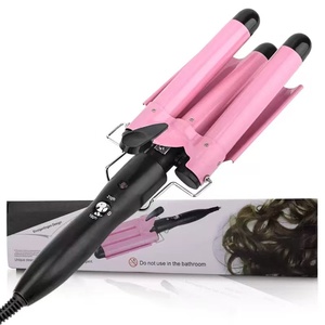 Rizador de Pelo Profesional de 22/25 mm, Cerámico, con Tres Tubos, <span class=keywords><strong>Triple</strong></span> Rizador, <span class=keywords><strong>Ondulador</strong></span>, Rizador Eléctrico para Ondas de Agua - Product Image 4