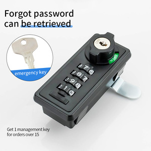 Tahan lama 4-Digit kata sandi mekanik Angka kombinasi kunci kabinet dengan kunci Master untuk Gym loker - Product Image 3