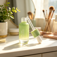 Emballage cosmétique pour soins de la peau avec flacon de toner, flacon de lotion, flacon de sérum, fabricant de flacons en verre avec compte-gouttes rechargeables