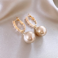 Boucles d'oreilles perle double boucle Boucles d'oreilles perle ovale aiguille argent Boucles d'oreilles perle coeur