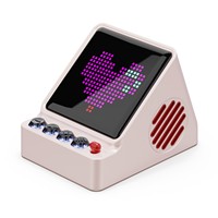 Seni Pixel untuk Jam Speaker Layar LED Nirkabel Portabel Bertenaga Baterai Speaker Komputer Plastik Pemutar Musik