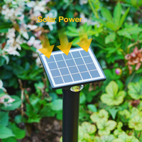 Nouveauté 360 °   Lampe solaire LED à éclairage quatre faces, étanche, blanc chaud, 2 modes, pour allée, jardin, extérieur
