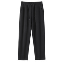 Nouveau pantalon de sport décontracté ample en coton lourd de 300 g, couleur unie, respirant, pantalon de survêtement droit pour homme