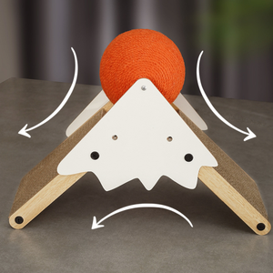 Bestseller di Fabbrica: Tiragraffi per Gatti di Lusso a Forma di Montagna Innevata, in Legno Massello con Sisal, Interattivo, Confezione in Cartone, Design Carino - Product Image 2