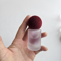Flacons de parfum en verre givré cylindriques vides de 15 ml avec bouchon rond en verre, flacons pulvérisateurs en verre
