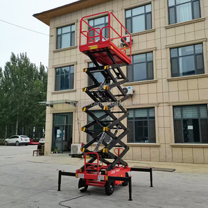 Elevador de Tijera Eléctrico Móvil para Interiores y Exteriores de 22 m, Elevador Hidráulico con Capacidad de 100 kg y Plataforma de 2100x930 mm - Product Image 3