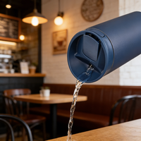 Thermos classique en acier inoxydable 500 ml à double paroi isolé sous vide 100 % étanche avec logo personnalisé, cadeaux d'affaires, coffret cadeau de voyage