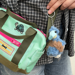 En stock pendentif oiseau <span class=keywords><strong>Dodo</strong></span> bleu transfrontalier porte-clés poupée nouveau produit de simulation techniques lavées accessoire ours - Product Image 4