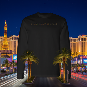 T-shirt à manches longues avec icônes illustrées de la vue sur la Las Vegas Strip - Product Image 3