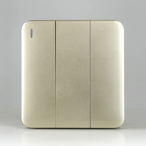 Chất lượng tốt 10A BS anh tiêu chuẩn người Anh nút lớn push button 3 gang 2 way nhự<span class=keywords><strong>a</strong></span> tường điện thiết bị chuyển mạch với chỉ số Neon - Product Image 4