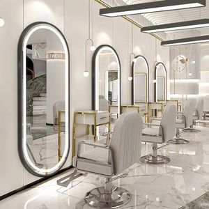 Miroir de Salon LED Doré Professionnel, Meilleure Vente, Prix de Gros Usine, Mobilier Idéal pour Coiffure et Esthétique en Salon de Coiffure et SPA - Product Image 6