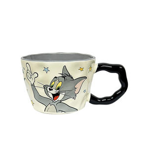 Tom And Jerry <b>Ceramic</b> <b>Mug</b> Single Cup Cartoon Design With Handle For Coffee Or Milk Office Use Birthday Gift - Product Image 2