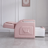 Équipement de salon de manucure de luxe, fauteuil de pédicure moderne inclinable avec massage électrique et bassin pour les mains
