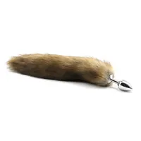 Queue de renard longue et colorée en peluche, plug anal métallique, jouet sexuel SM, queue sexy pour couple, best-seller