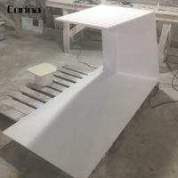 Bureau de travail élégant de directeur général de table d'ordinateur de bureau blanc avec la bonne qualité