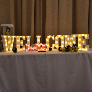 26 luces LED con letras para bodas al aire libre, decoraciones de letrero de feliz cumpleaños, diseño de escena de año de edad, barras de placa de modelado - Product Image 4