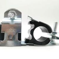 Abrazadera para Conducto de Cable Galvanizado SS304, Abrazadera para Canal de Soporte con Revestimiento de Goma para Montaje de Cables Eléctricos y Tuberías