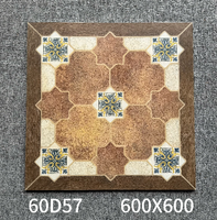 Carreaux de mosaïque de grain de bois rétro français 60x60 café bar restaurant carreaux de sol balcon cour carreaux