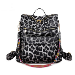 Fashion Designer School <strong>Backpack</strong> Wholesale Women Outdoor Handbag Purse Knapsack PU Leather Sexy <strong>Leopard</strong> Girls <strong>Backpack</strong> - Product Image 3