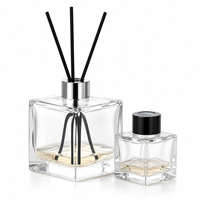 Diffuseur de parfum en verre rond transparent de style nordique 100 ml 200 ml |   Flacon de parfum de haute qualité blanc |   Vente en gros en vrac vide