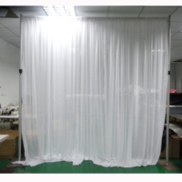 Support de toile de fond télescopique en aluminium pour événements de mariage, système de drapage portable